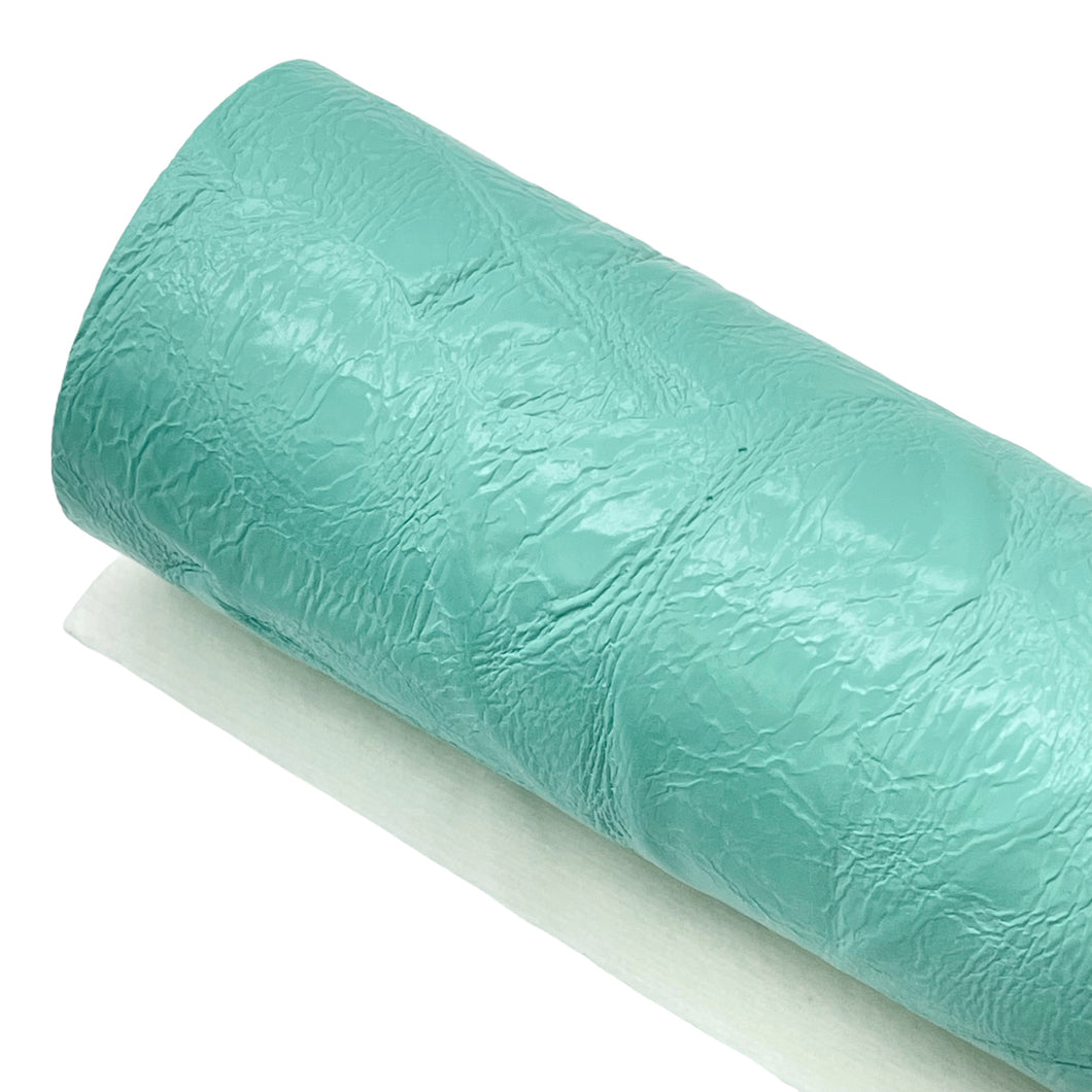 TURQUOISE CRINKLE - Faux Leather