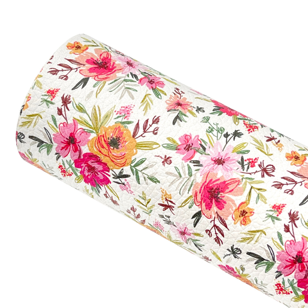 MILA FLORAL - Custom Printed Faux Leather