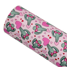 Load image into Gallery viewer, PRICKLY SWEETHEARTS - Custom Printed Smooth Faux Leather
