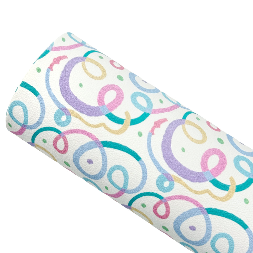 TWIRLY WHIRLS - Custom Printed Smooth Faux Leather