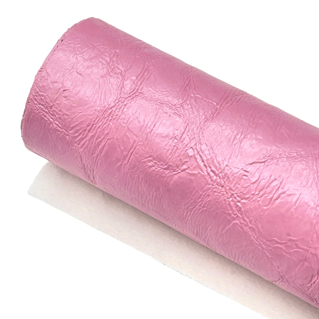 PINK CRINKLE - Faux Leather