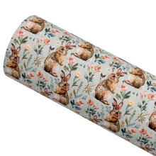 Load image into Gallery viewer, BUNNY BLOOMS - Custom Printed Smooth Faux Leather
