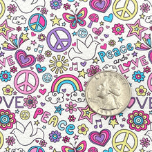 Load image into Gallery viewer, PEACE &amp; LOVE - Custom Printed Faux Leather
