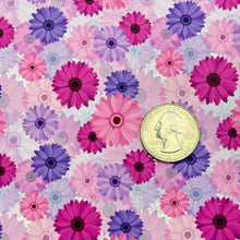 Load image into Gallery viewer, PURPLE DAISIES - Custom Printed Smooth Faux Leather
