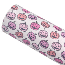 Load image into Gallery viewer, SPOOKY &amp; SWEET JACK O LANTERNS - Custom Printed Smooth Faux Leather
