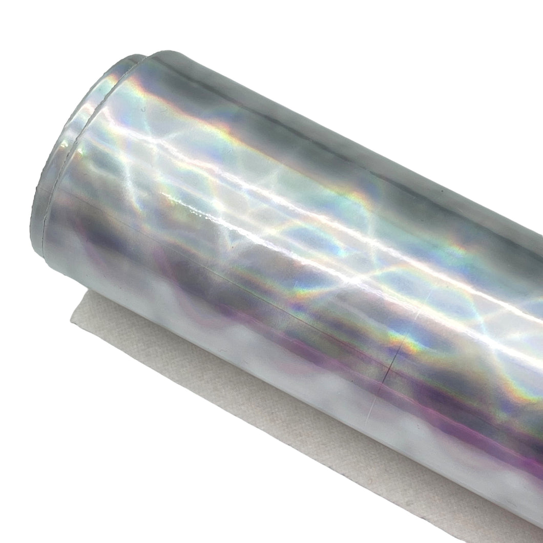 SILVER HOLOGRAPHIC - Mirror Faux Leather