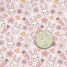 Load image into Gallery viewer, CUTE BUNNIES - Custom Printed Faux Leather
