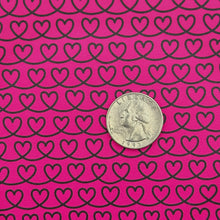 Load image into Gallery viewer, HOT PINK HEARTS - Custom Printed Smooth Faux Leather
