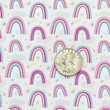 Load image into Gallery viewer, HAPPY RAINBOWS - Custom Printed Faux Leather
