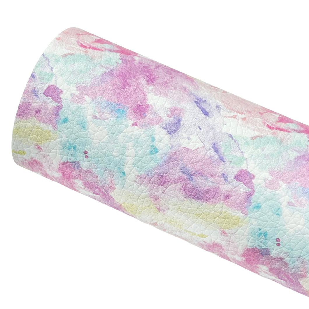 PASTEL WATERCOLOR - Custom Printed Faux Leather