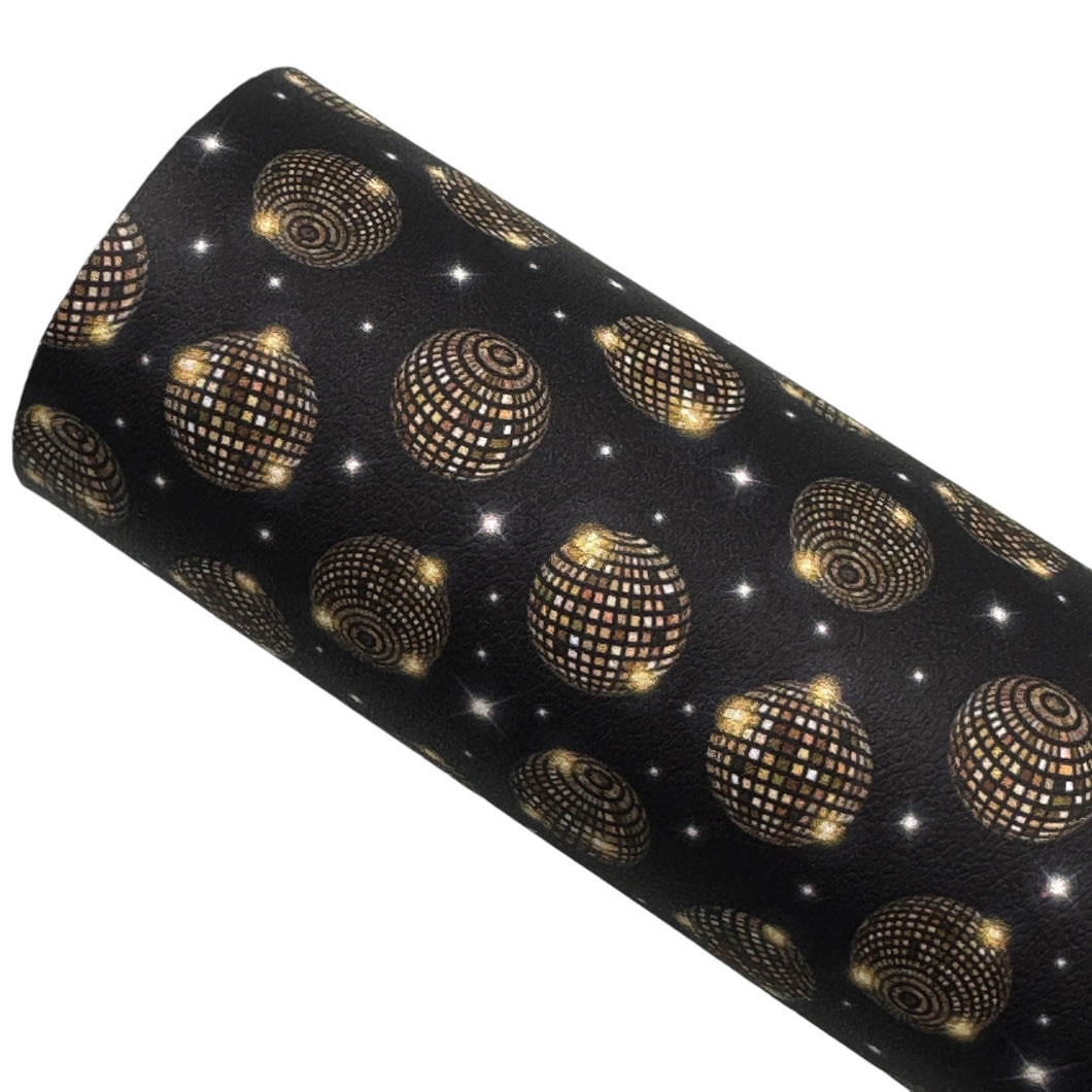 GOLD DISCO - Custom Printed Smooth Faux Leather