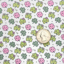 Load image into Gallery viewer, LUCKY BLOSSOMS - Custom Printed Smooth Faux Leather
