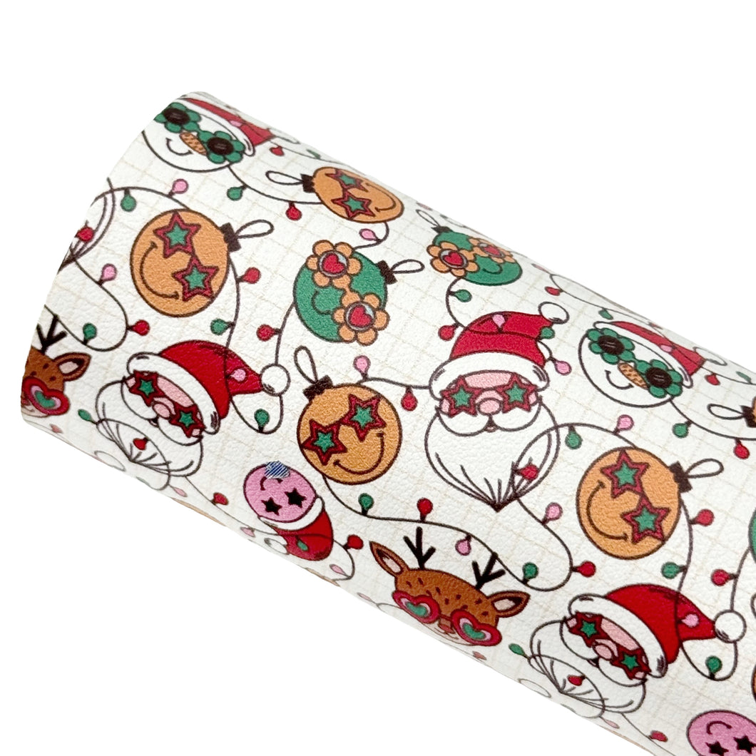 GROOVY SANTA - Custom Printed Smooth Faux Leather