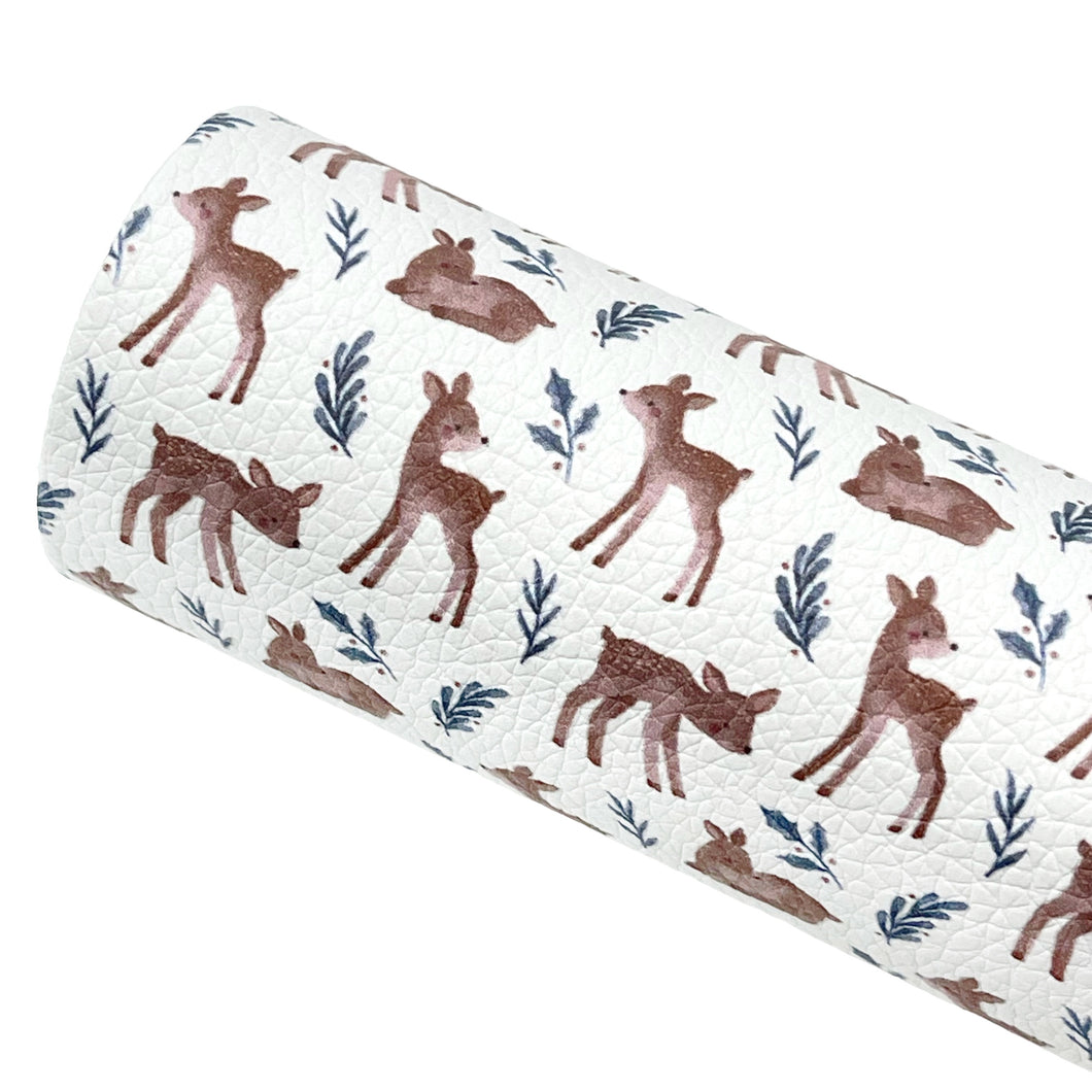 WINTER FAWN - Custom Printed Faux Leather