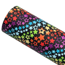 Load image into Gallery viewer, RAINBOW STAR SHOWERS - Custom Printed Faux Leather
