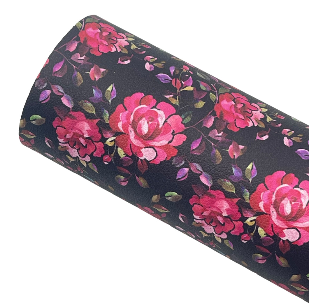 BLAIRE FLORAL - Custom Printed Smooth Faux Leather