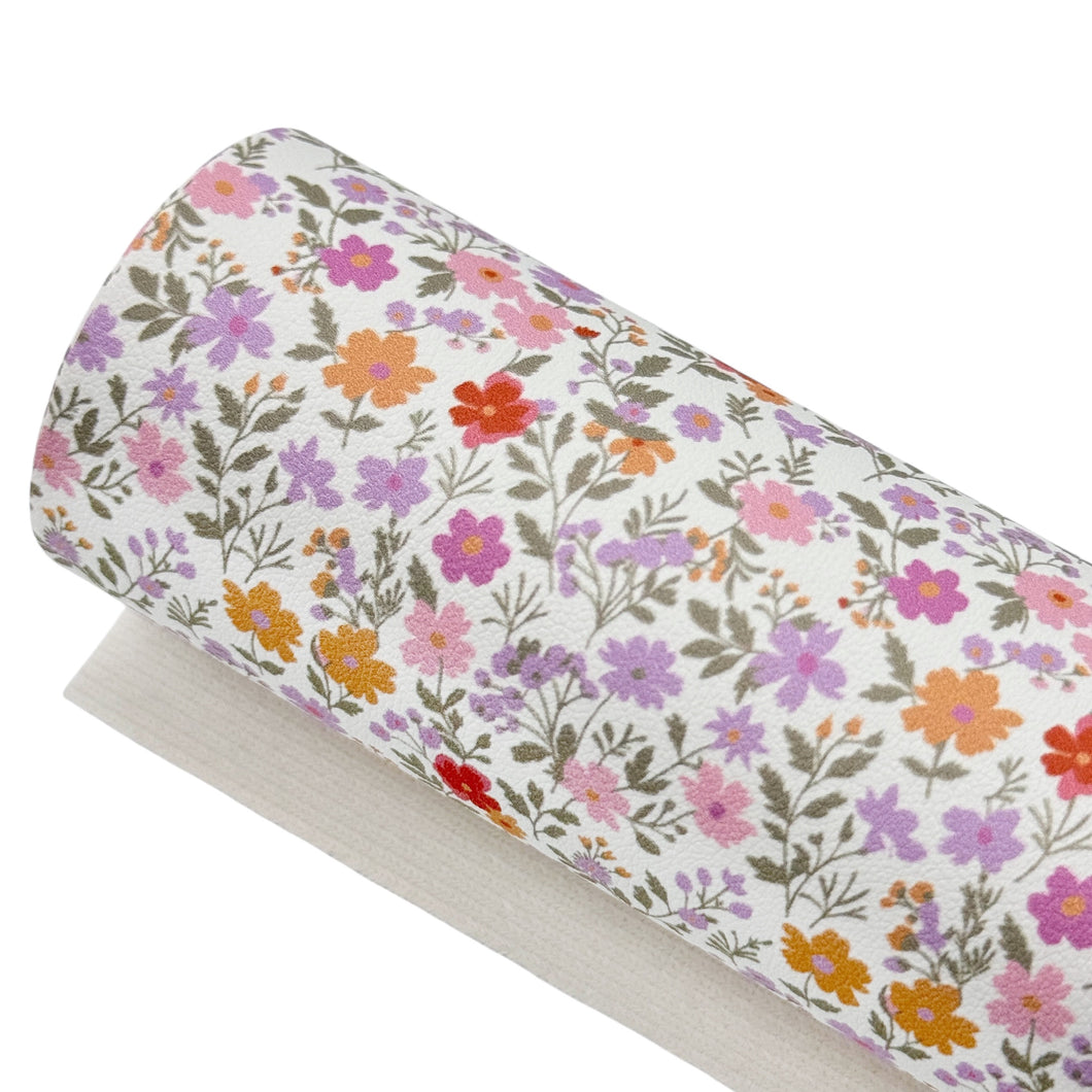 NOVA FLORAL - Custom Printed Smooth Faux Leather