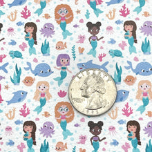 Load image into Gallery viewer, CUTE MERMAIDS - Custom Printed Faux Leather
