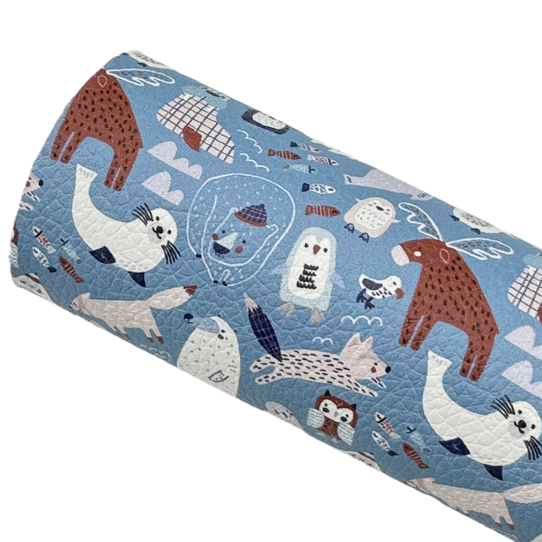 ARCTIC WILDLIFE - Custom Printed Faux Leather