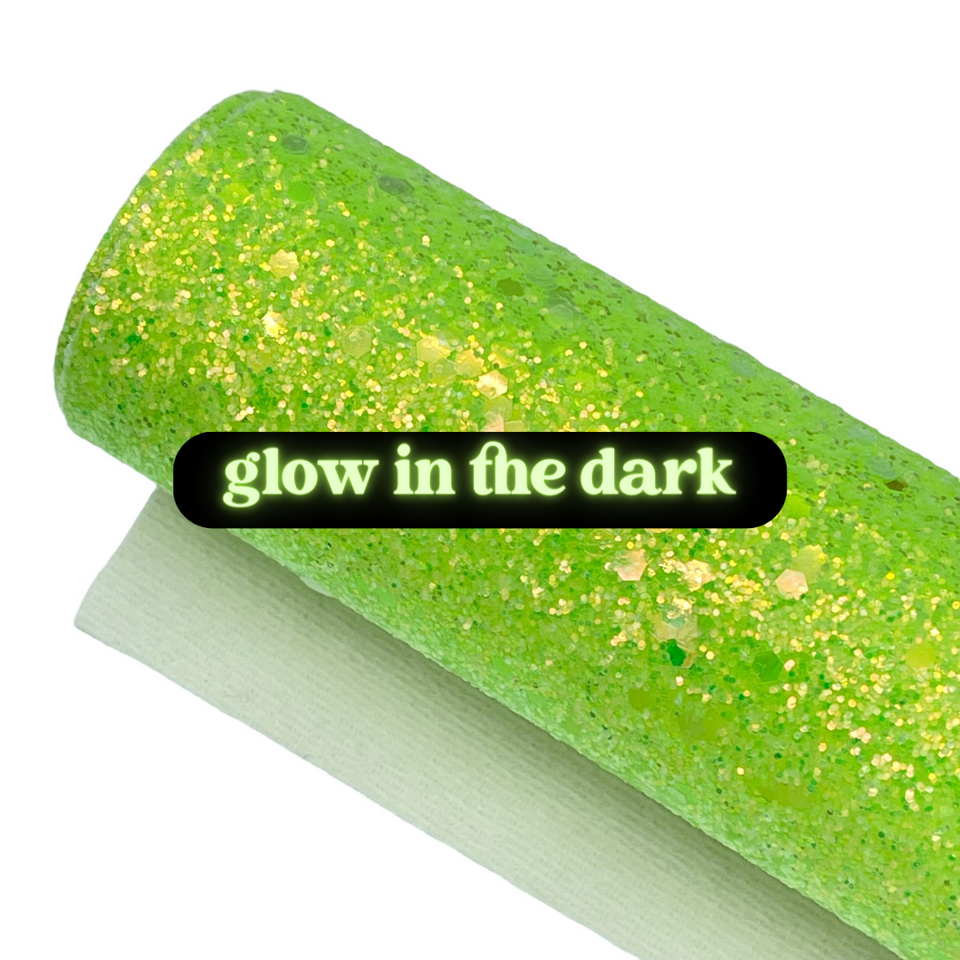 GREEN - Glow in the Dark Chunky Glitter