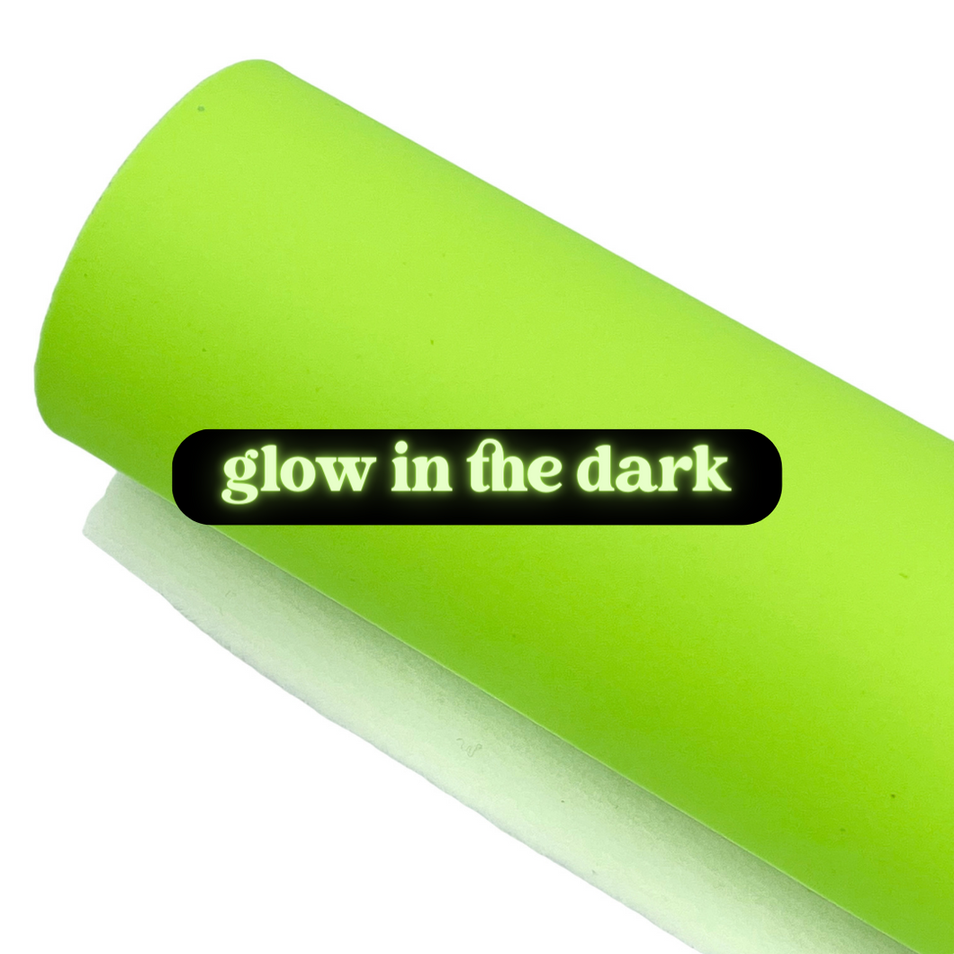 GREEN GLOW - Glow In The Dark Faux Leather