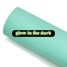 Load image into Gallery viewer, AQUA GLOW - Glow In The Dark Faux Leather
