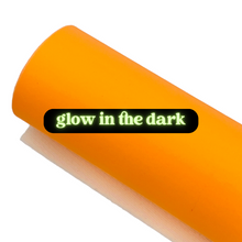 Load image into Gallery viewer, ORANGE GLOW - Glow In The Dark Faux Leather
