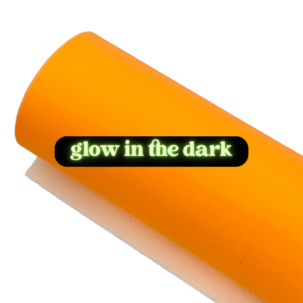 ORANGE GLOW - Glow In The Dark Faux Leather