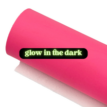 Load image into Gallery viewer, PINK GLOW - Glow In The Dark Faux Leather
