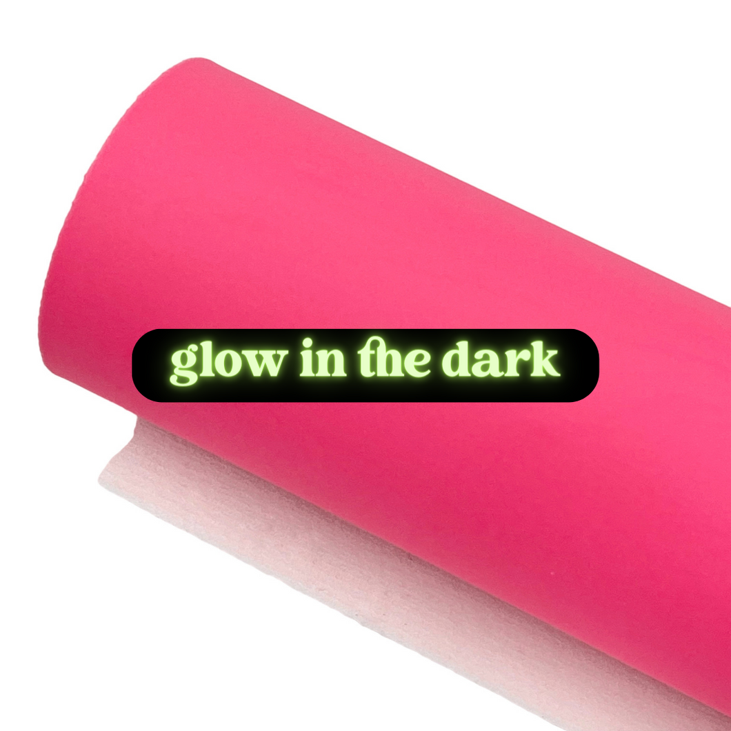 PINK GLOW - Glow In The Dark Faux Leather