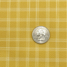 Load image into Gallery viewer, MUSTARD PLAID - Custom Printed Faux Leather
