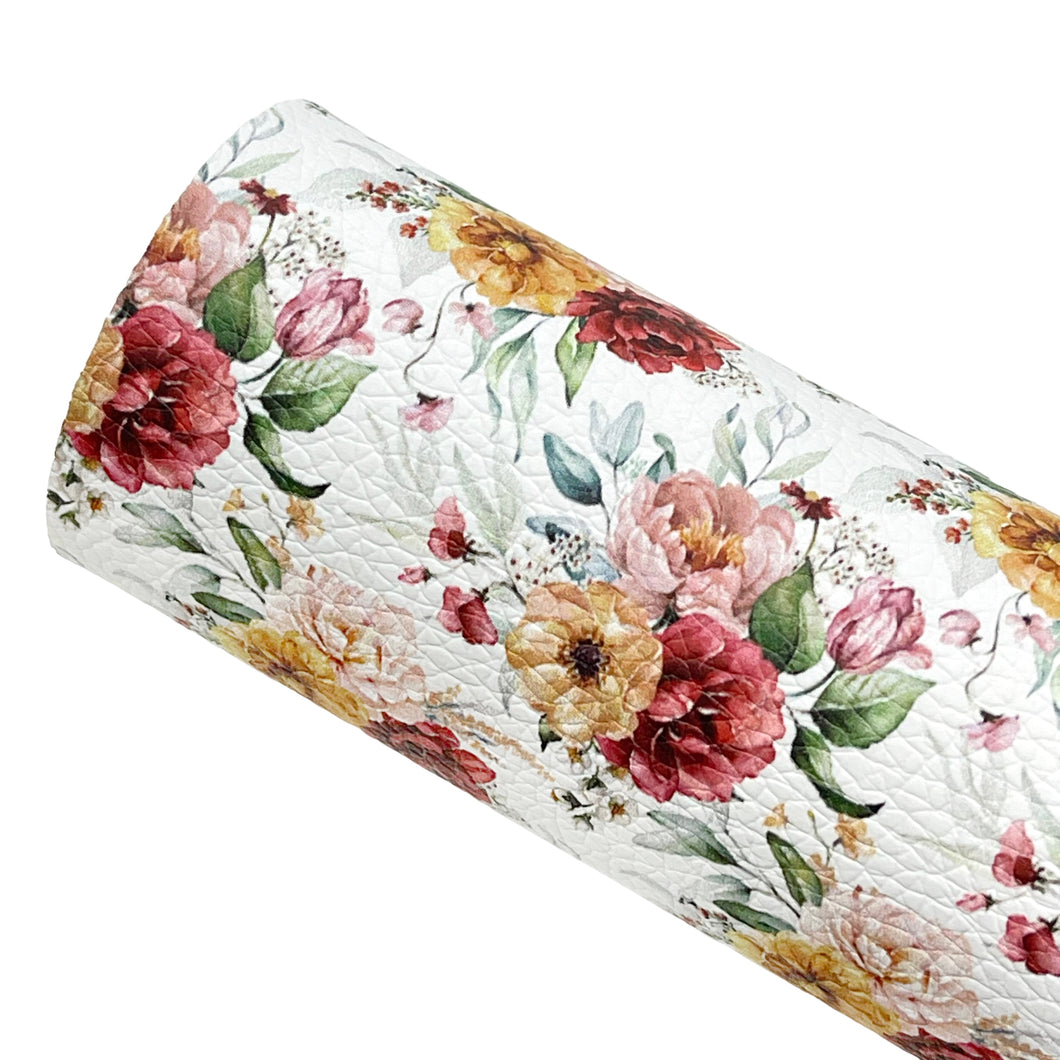 MAPLE FLORAL - Custom Printed Faux Leather