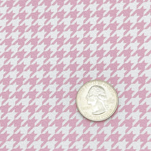 Load image into Gallery viewer, PINK HOUNDSTOOTH - Custom Printed Faux Leather
