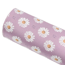 Load image into Gallery viewer, NEVER-ENDING DAISIES - Custom Printed Smooth Faux Leather
