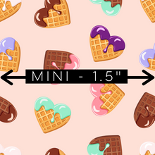 Load image into Gallery viewer, HEART WAFFLE CONES - Custom Printed Fabric
