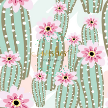 Load image into Gallery viewer, BLOOMING CACTUS - Custom Printed Fabric
