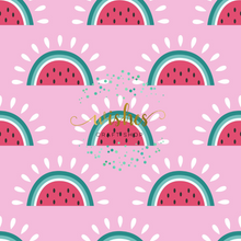 Load image into Gallery viewer, WATERMELON RAINBOWS - Custom Printed Fabric
