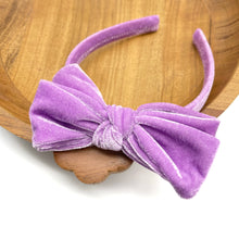 Load image into Gallery viewer, LAVENDER VELVET - Bow Headband
