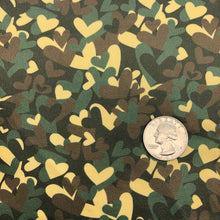 Load image into Gallery viewer, GREEN CAMO HEARTS - Custom Printed Double Brushed Poly
