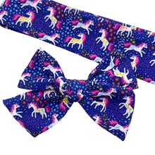 Load image into Gallery viewer, ENCHANTING UNICORNS - Printed Bow Strips
