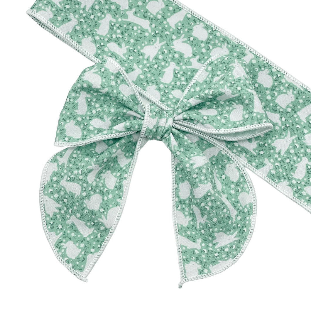 SAGE BUNNIES - Printed Bow Strip