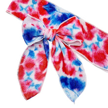 Load image into Gallery viewer, ALL AMERICAN TIE DYE VELVET - Printed Bow Strip
