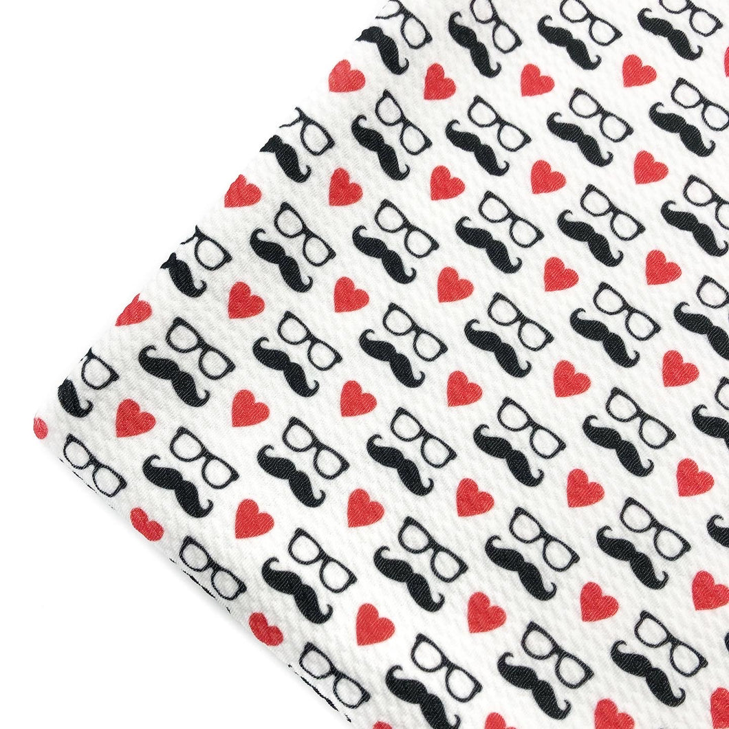 FOR THE LOVE OF MUSTACHES - Custom Printed Bullet Liverpool Fabric