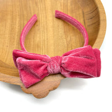 Load image into Gallery viewer, ROSE VELVET - Bow Headband
