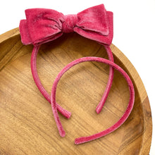Load image into Gallery viewer, ROSE VELVET - Bow Headband
