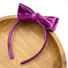 Load image into Gallery viewer, MULBERRY VELVET - Bow Headband
