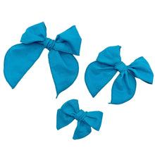 Load image into Gallery viewer, TROPICAL BLUE LINEN - Solid Bow Strip
