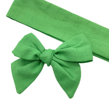 Load image into Gallery viewer, KELLY GREEN LINEN - Solid Bow Strip
