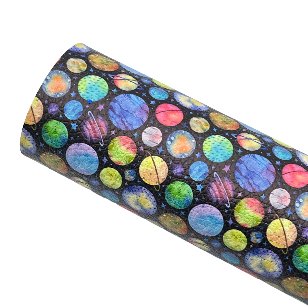 ALL ABOUT PLANETS - Custom Printed Leather