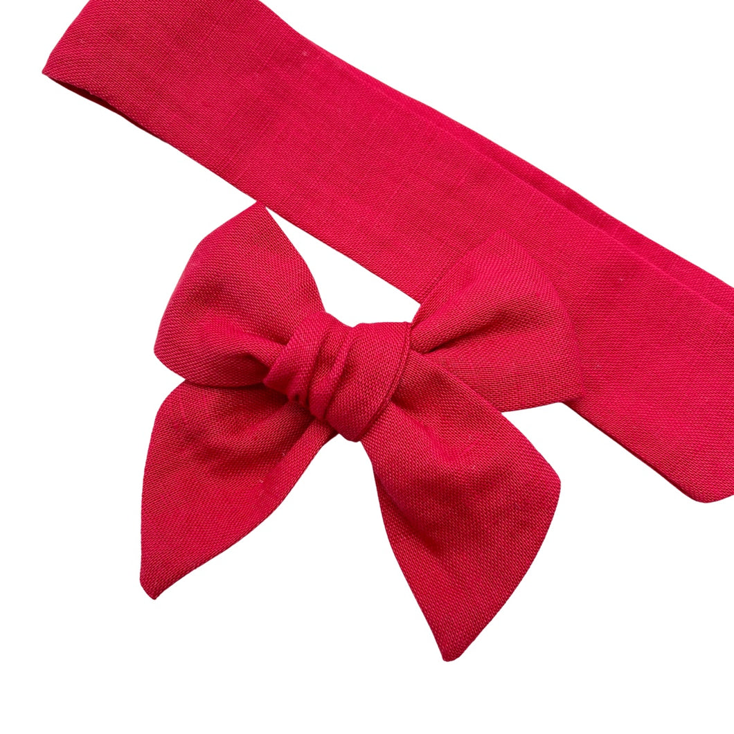 RED LINEN - Solid Bow Strip